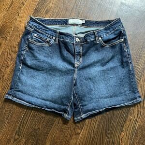 Torrid Denim First At Fit Dark Wash Jean Shorts Womens Plus Size 18 Stretch